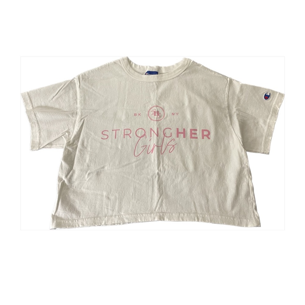 💕 Women’s Champion BK NYC white crop top in size medium